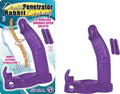 Double Penetrator Rabbit Cock Ring - Purple Luxe Ember Essentials