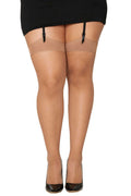 Fishnet Thigh High - Queen Size - Nude Luxe Ember Essentials