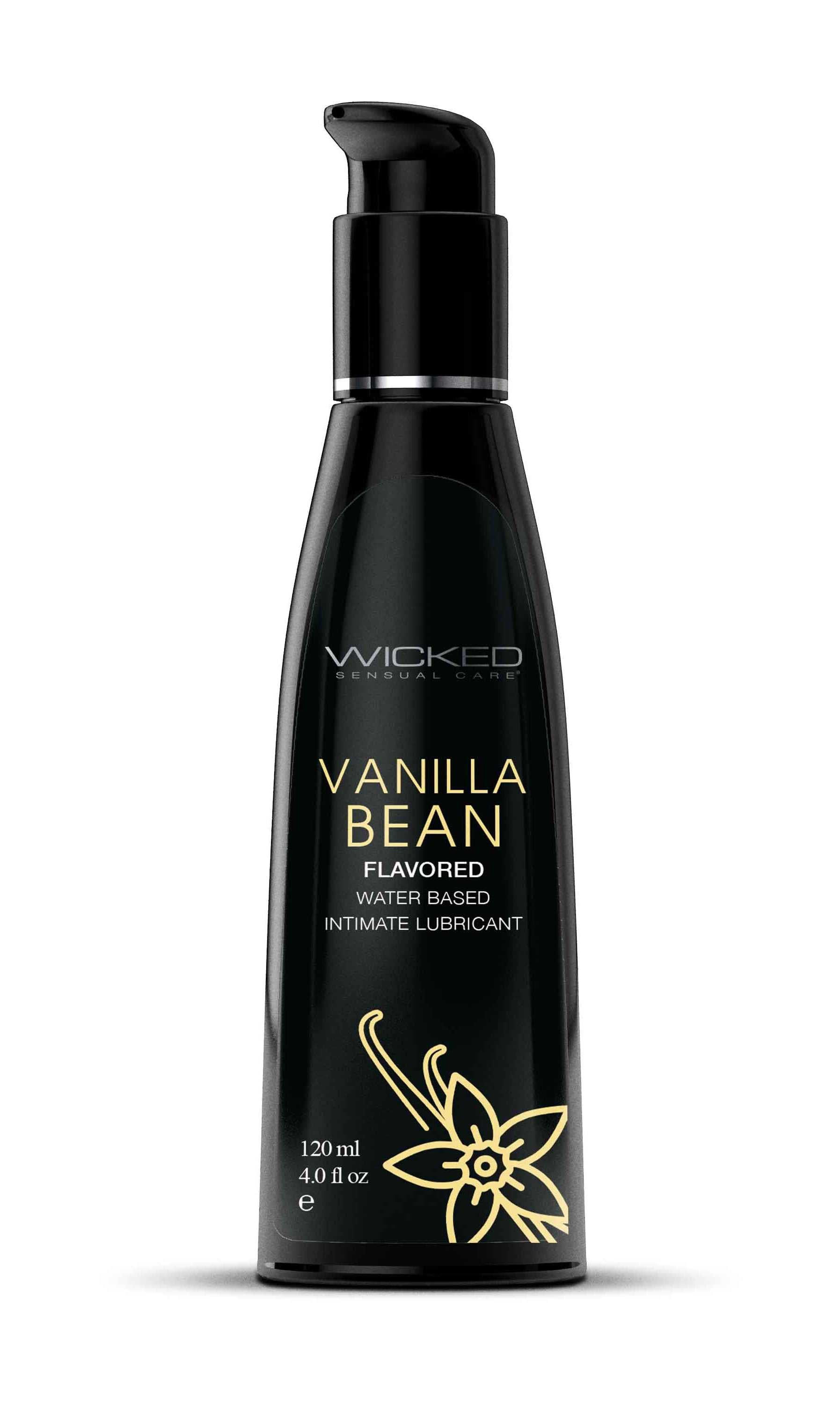 Aqua Vanilla Bean Flavored Water Based Intimate Lubricant - 4 Fl. Oz. Luxe Ember Essentials