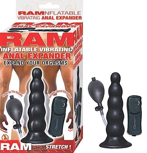 Ram Inflatable Vibrating Anal Expander - Black Luxe Ember Essentials