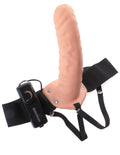 Fetish Fantasy Series 8-Inch Vibrating Hollow Strap-on - Flesh Luxe Ember Essentials