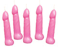 Bachelorette Pecker Party Pink Candles 5pk Luxe Ember Essentials