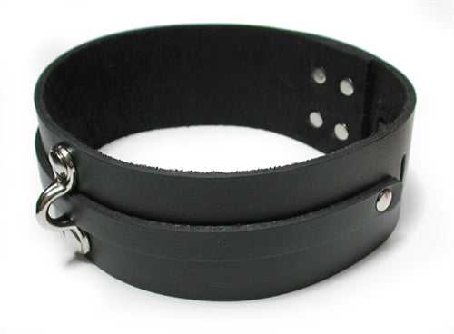 Bondage Basics Black Leather Collar Luxe Ember Essentials