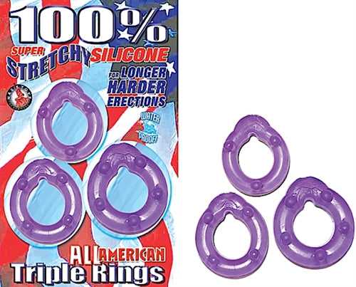 All American Triple Rings-Purple Luxe Ember Essentials