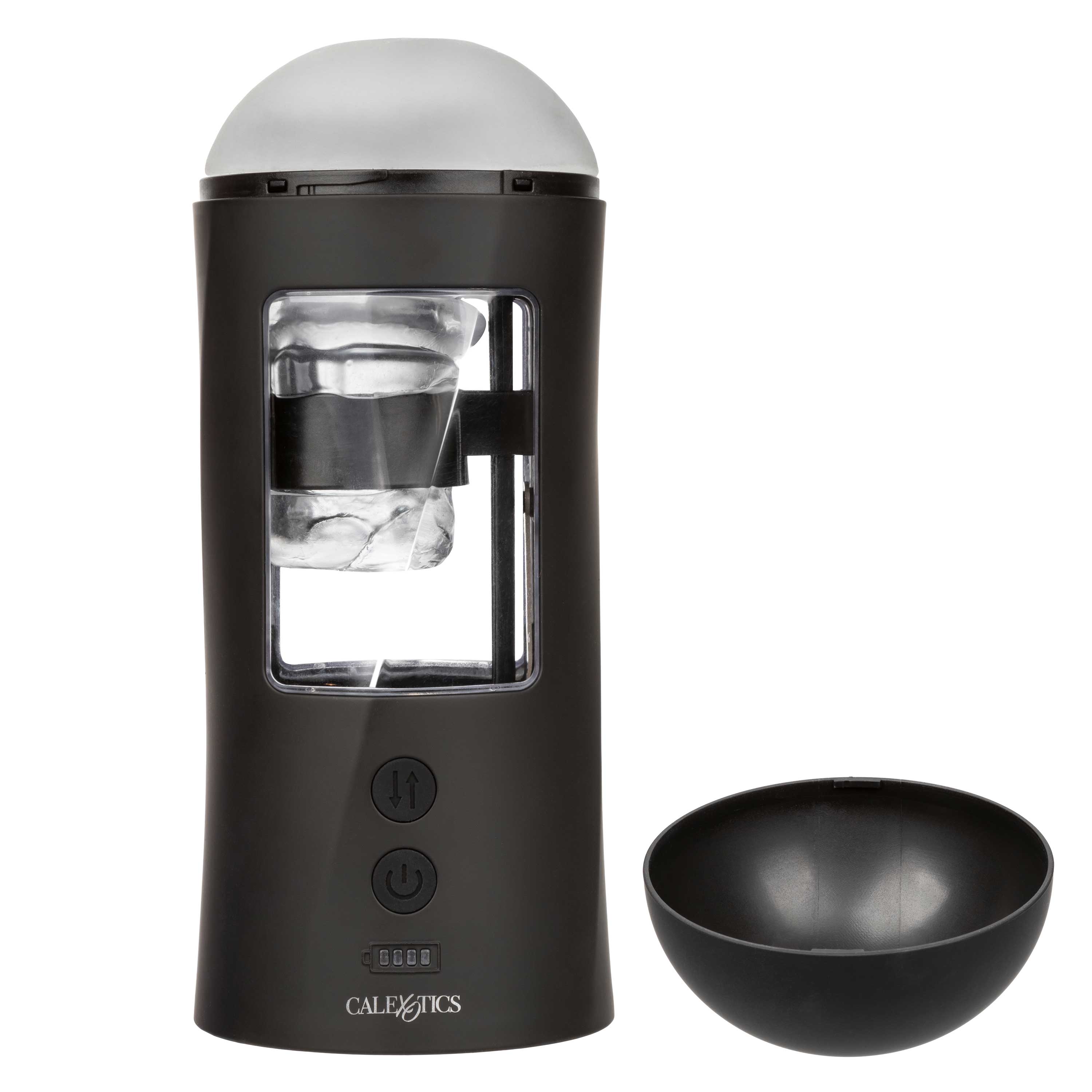 Bionic Power Stroking Masturbator - Black Luxe Ember Essentials