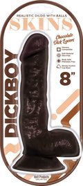 Dickboy - Skins - Dildo With Balls - 8 Inch - Chocolate Dick Lover Luxe Ember Essentials