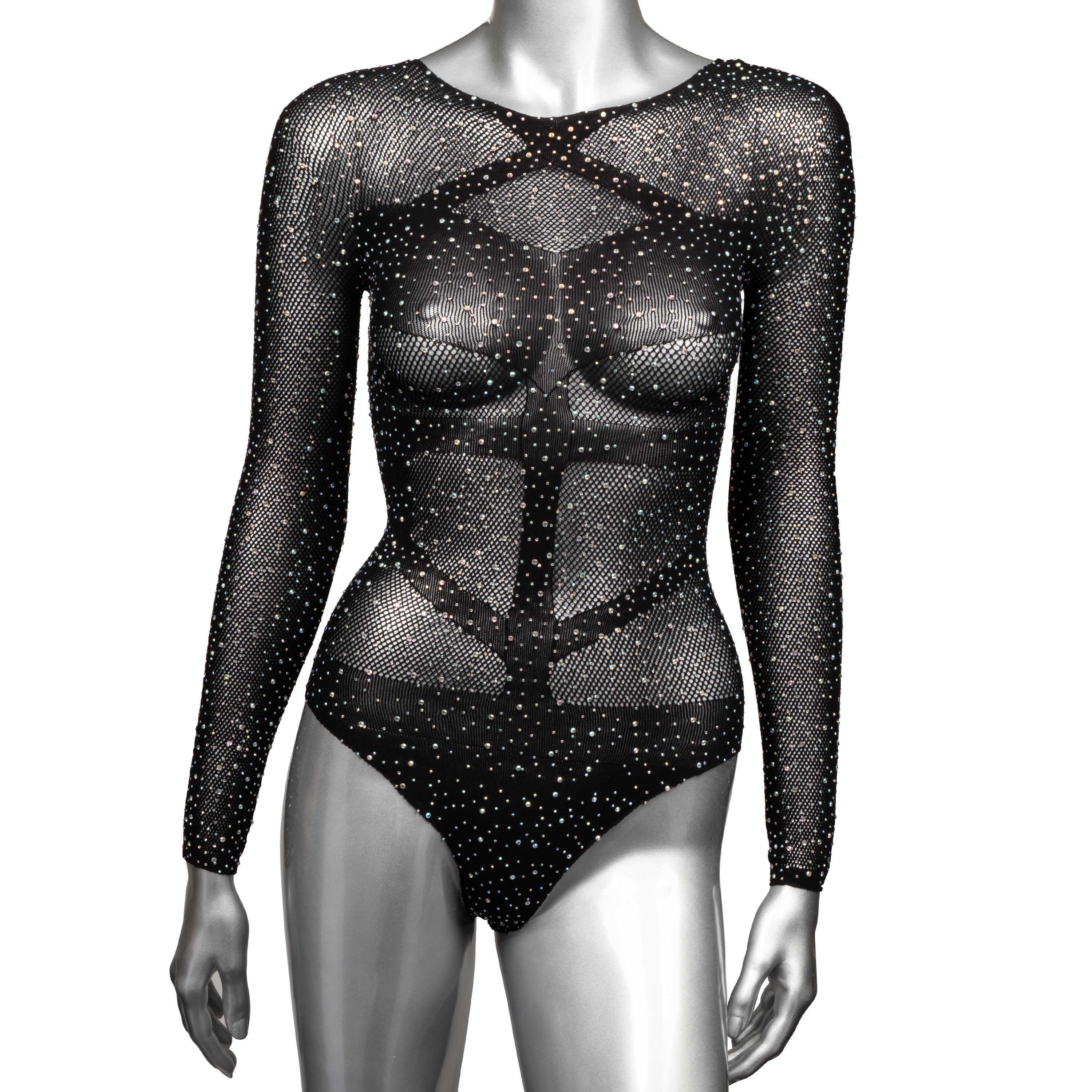 Radiance Long Sleeve Body Suit - One Size - Black Luxe Ember Essentials