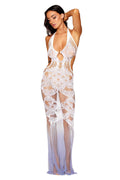 Bodystocking Gown - One Size - White/hydrangea Luxe Ember Essentials