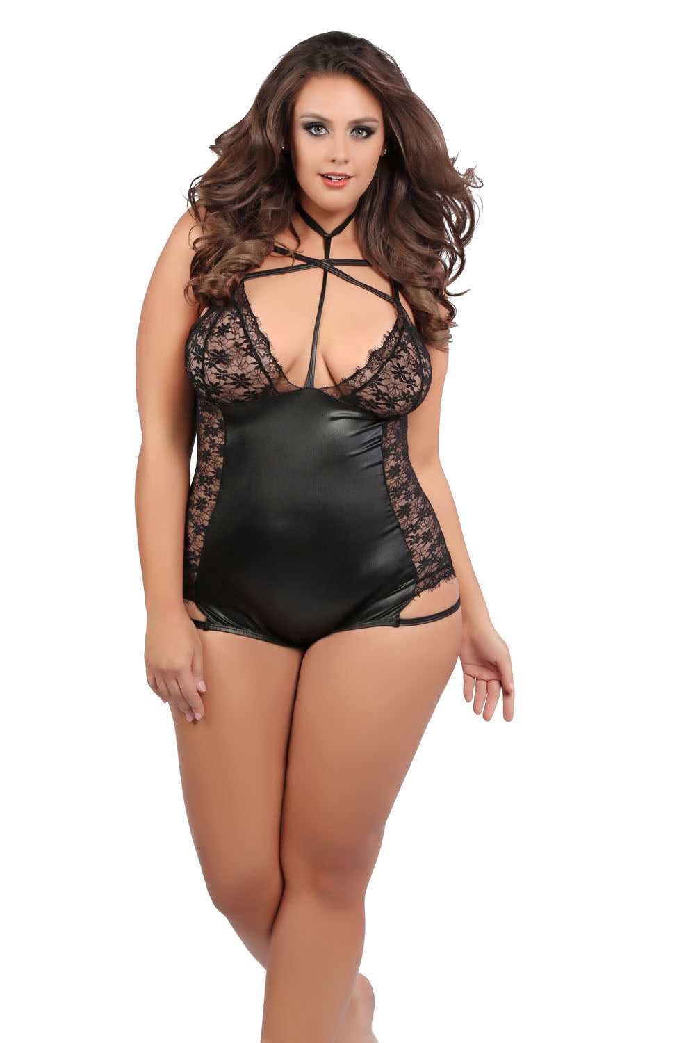 Ariane Lace Hot Teddy - Queen Size - Black Luxe Ember Essentials