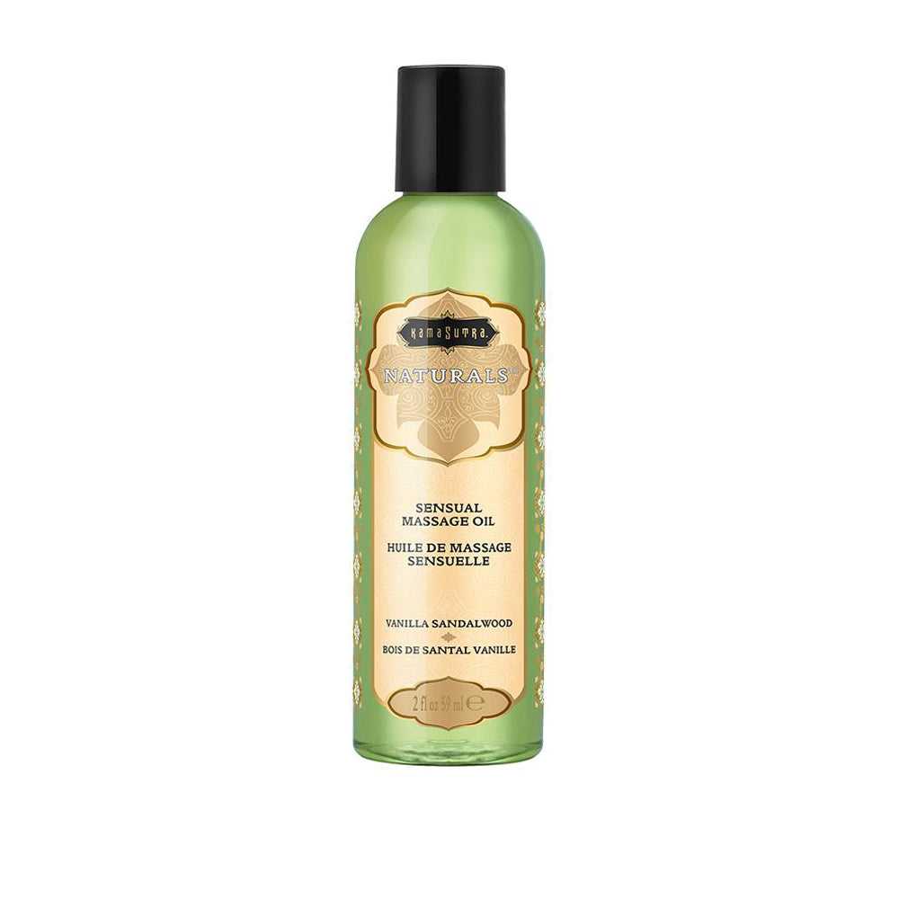 Naturals Massage Oil - Vanilla Sandalwood - 2 Fl Oz (59 ml) Luxe Ember Essentials