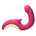 Tease and Please Thrusting and Licking Vibrator - Fuchsia Luxe Ember Essentials