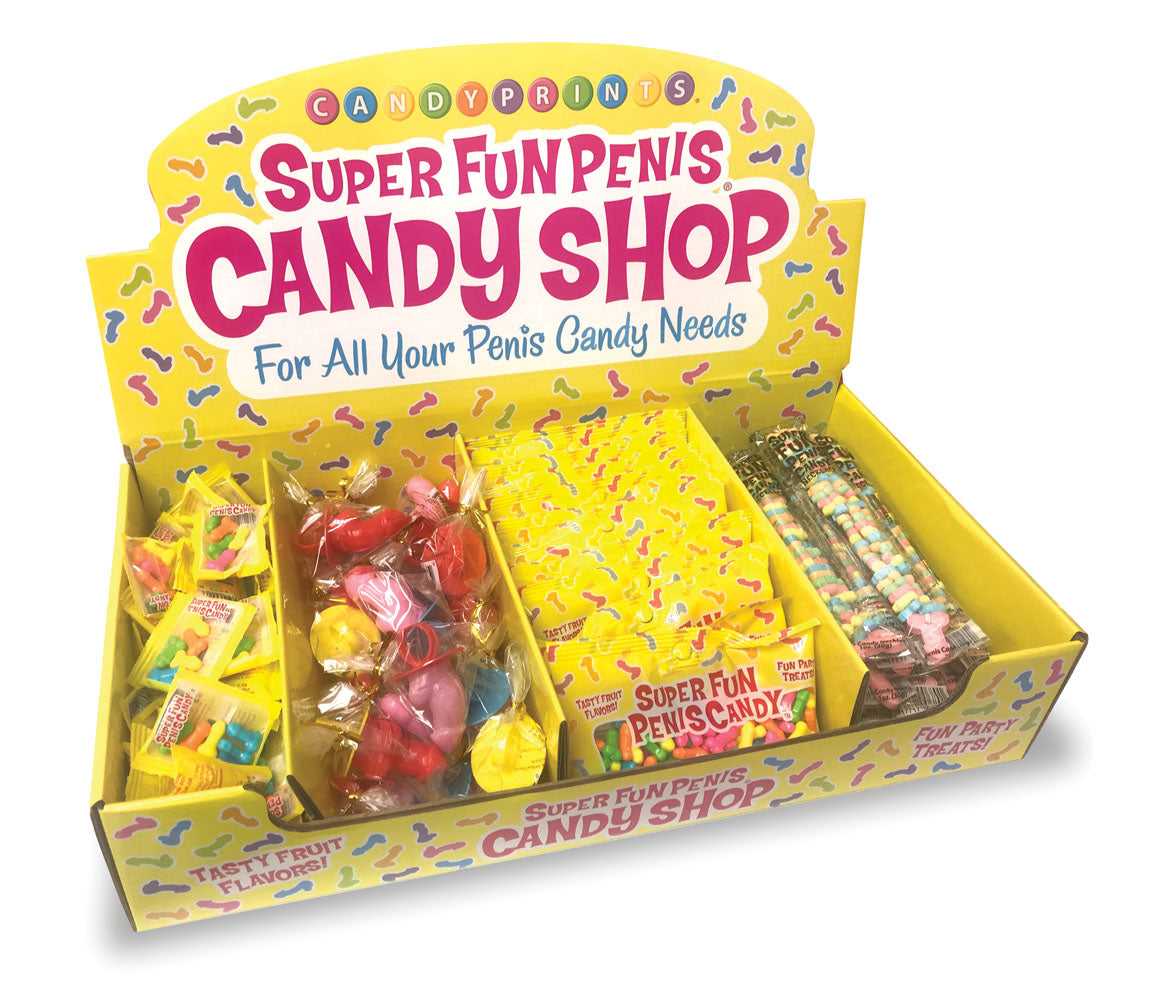 Super Fun Penis Candy Shop 166 Ct Display - for All Your Penis Needs Luxe Ember Essentials