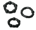 Black Performance Erection Rings - Packaged Luxe Ember Essentials