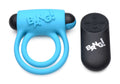 Bang - Silicone Cockring and Bullet With Remote Control - Blue Luxe Ember Essentials