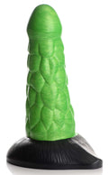 Radioactive Reptile Thick Scaly Silicone Dildo - Green Luxe Ember Essentials