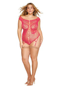 Garter Teddy - Queen Size - Watermelon Luxe Ember Essentials