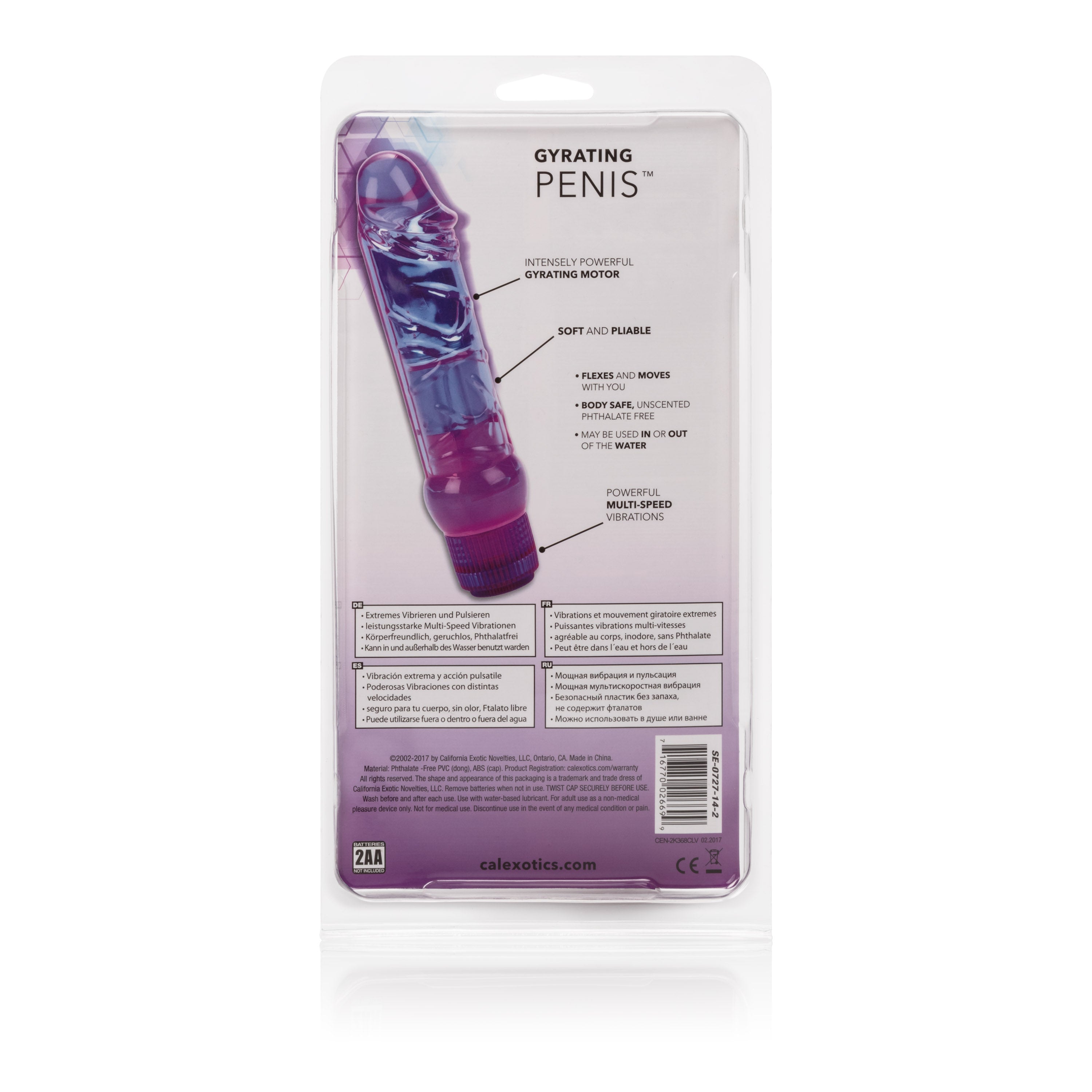 "Waterproof Crystalessence Gyrating Penis SE0727142"