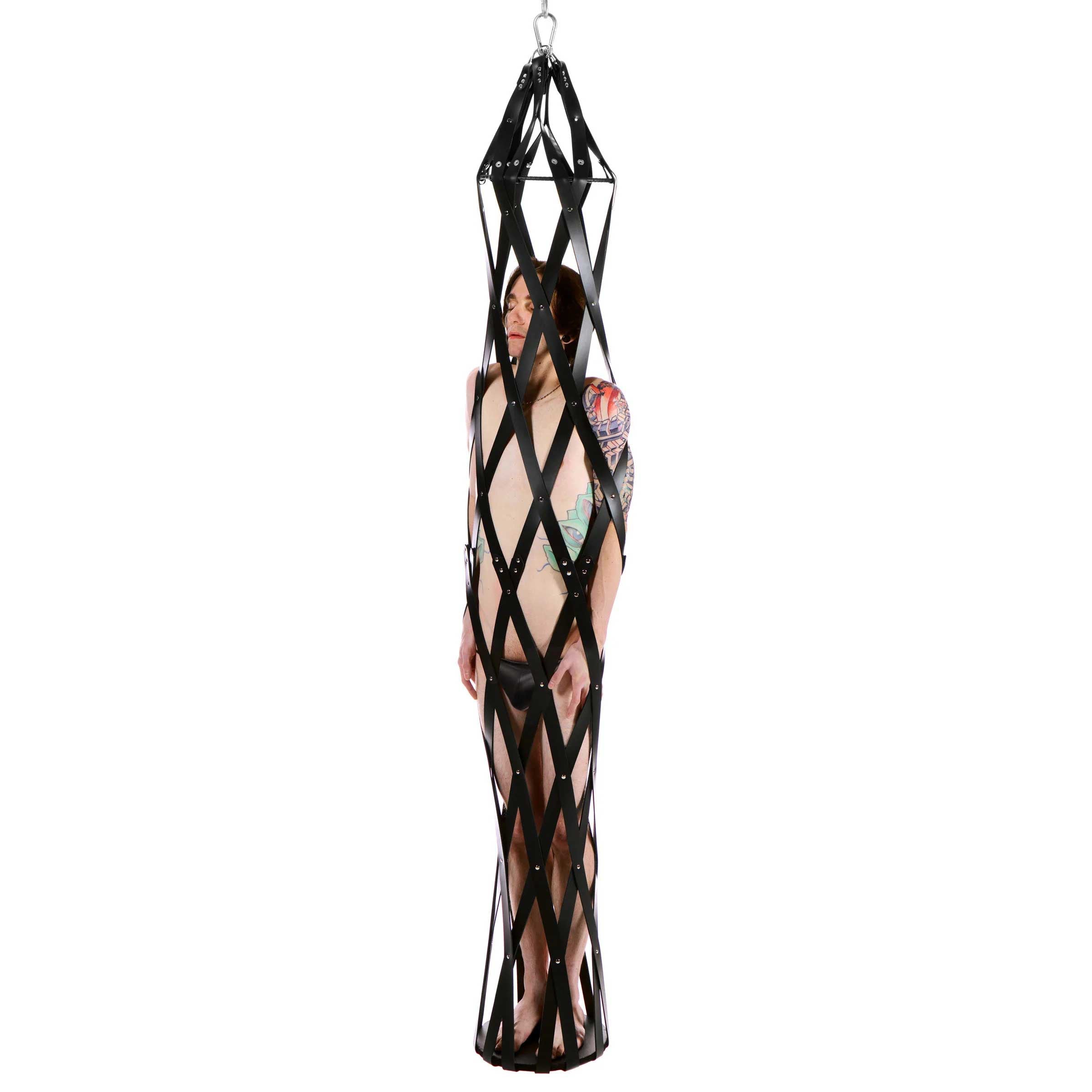 Hanging Rubber Strap Cage - Black Luxe Ember Essentials