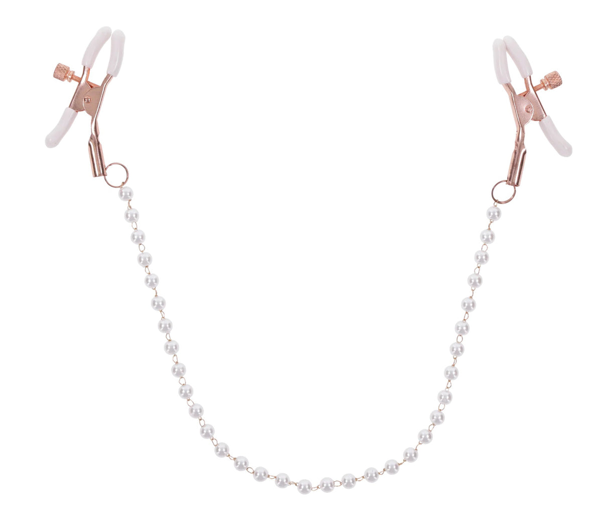 "Peaches N Creame Pearl Nipple Clamps - Pink SS09964"