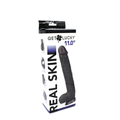 Real Skin 11 Dual Layer Dildo - Dark Brown Luxe Ember Essentials