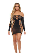 Diamond Drippin Dress - One Size - Black Luxe Ember Essentials