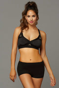 Strike Rock Solid Space Dye Sports Bra - Large - Black Luxe Ember Essentials