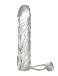Fantasy X-Tensions Vibrating Super Sleeve - Clear Luxe Ember Essentials