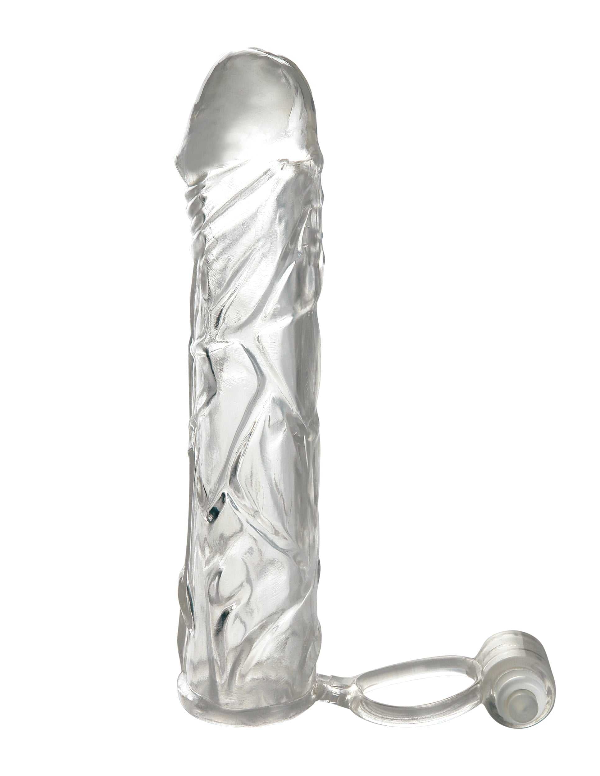 Fantasy X-Tensions Vibrating Super Sleeve - Clear Luxe Ember Essentials