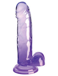 King Cock Clear 7 Inch With Balls - Purple Luxe Ember Essentials