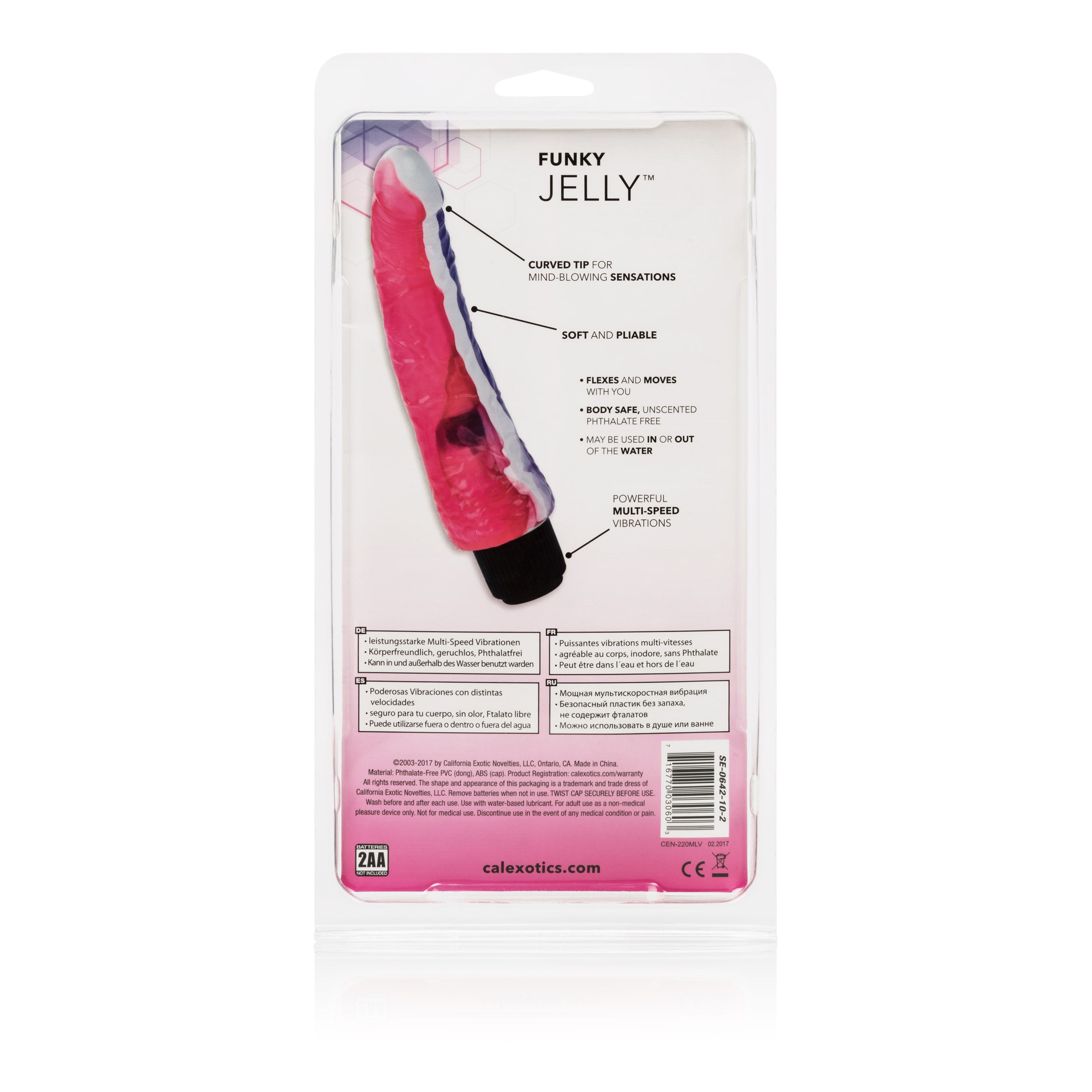 "Funky Jelly Vibe 7.5 Inches - Pink/purple SE0642102"