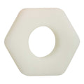 Alpha Glow-in-the-Dark Liquid Silicone Prolong Sexagon Ring - White Luxe Ember Essentials