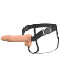 Fantasy X-Tensions Elite 8" Vibrating Hollow Silicone Strap-on - Light Luxe Ember Essentials