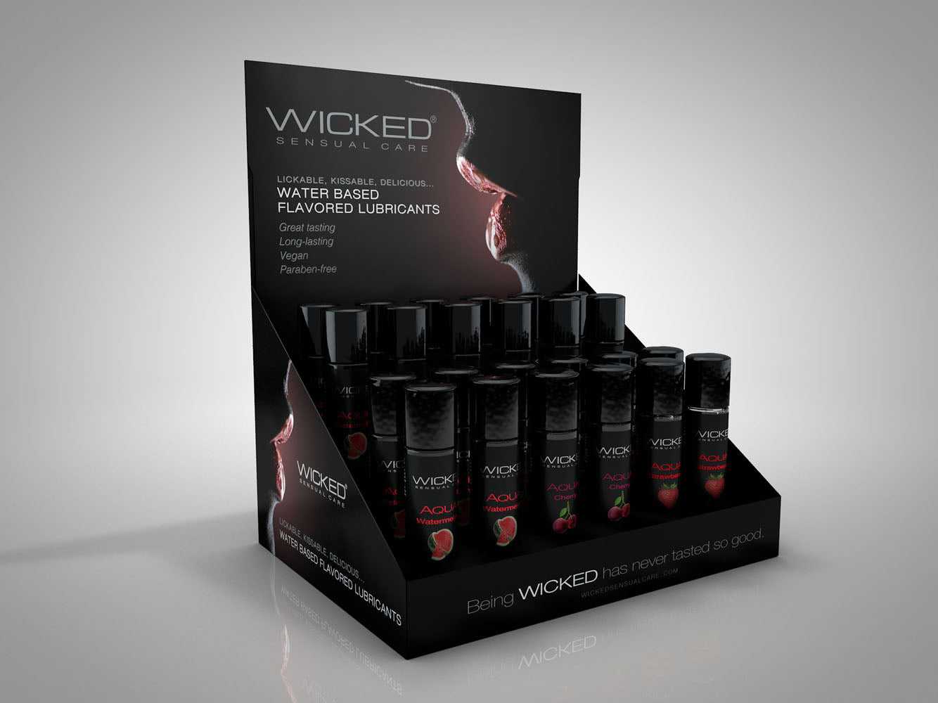 Aqua Flavored Water-Based Lubricant - 24ct Display Luxe Ember Essentials