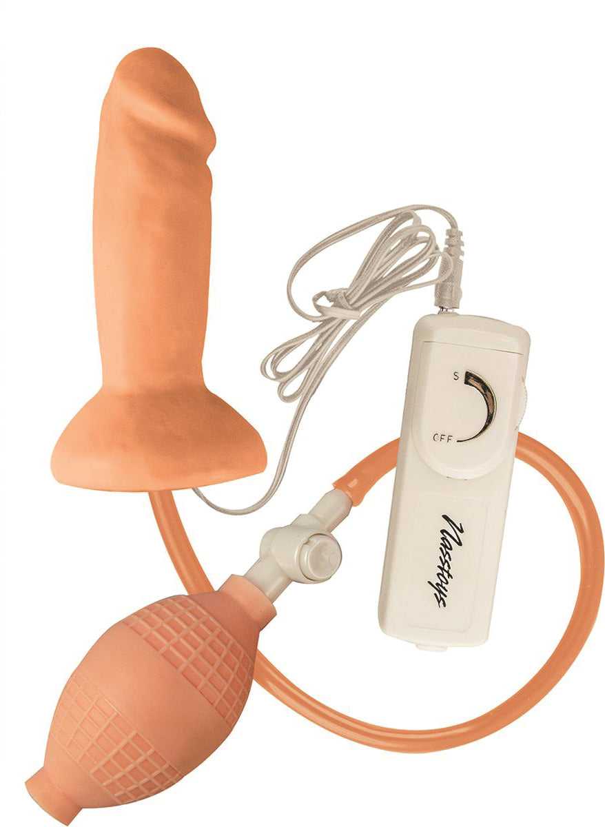Maxx Men Inflatable Vibrating Pleaser Plug - Flesh Luxe Ember Essentials