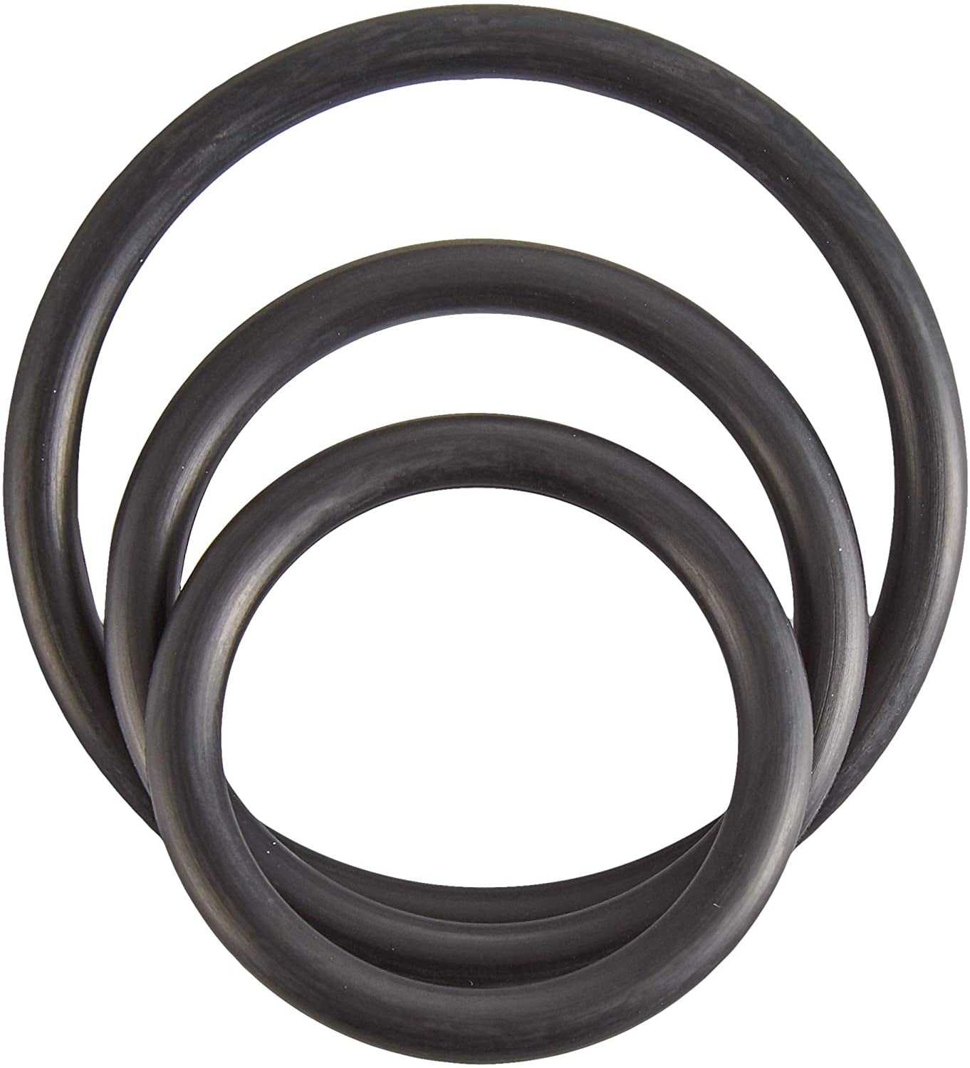 Rubber Cock Ring Set - Black Luxe Ember Essentials