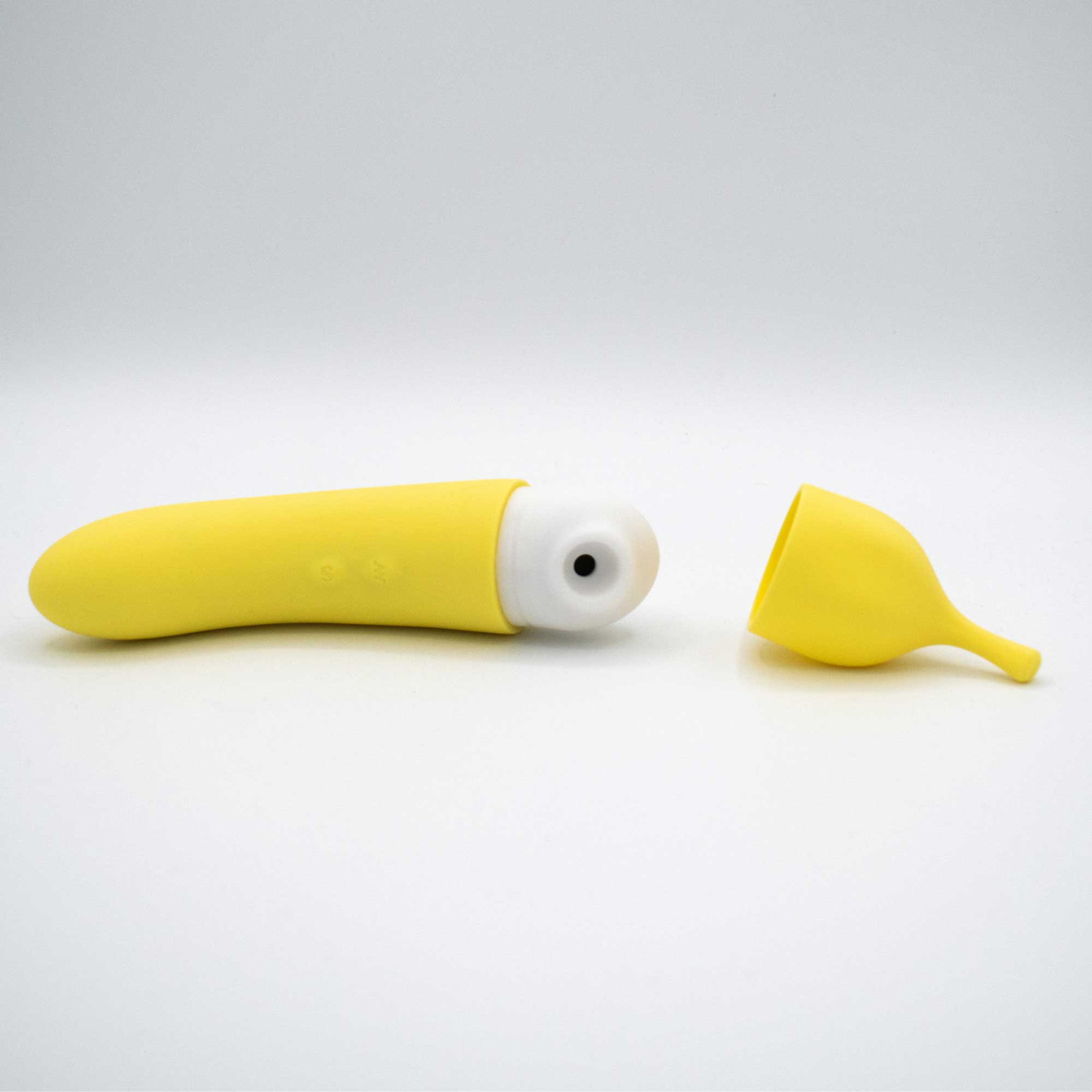 Banana Cream Air Pulse and G-Spot Vibrator - Yellow Luxe Ember Essentials