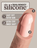 King Cock Elite 7 Inch Silicone Dual Density Cock - Light