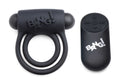 Bang - Silicone Cock Ring and Bullet With Remote Control - Black Luxe Ember Essentials