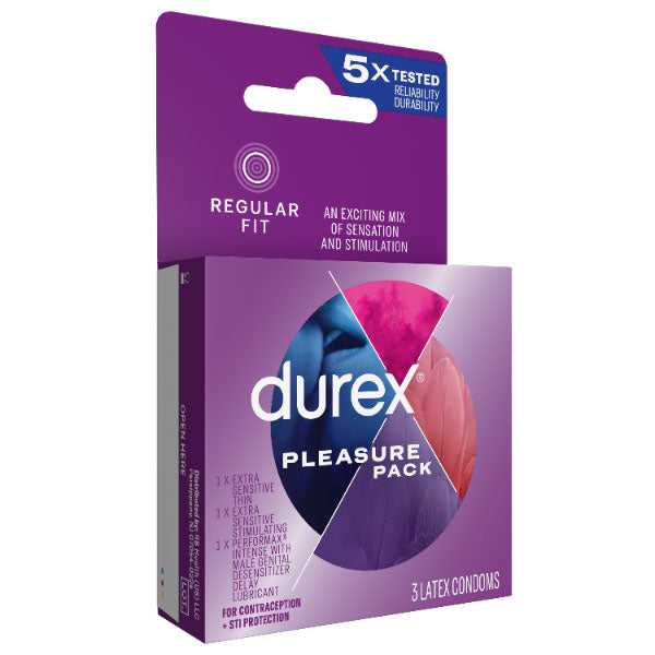 Durex Pleasure Pack - 3 Pack Luxe Ember Essentials