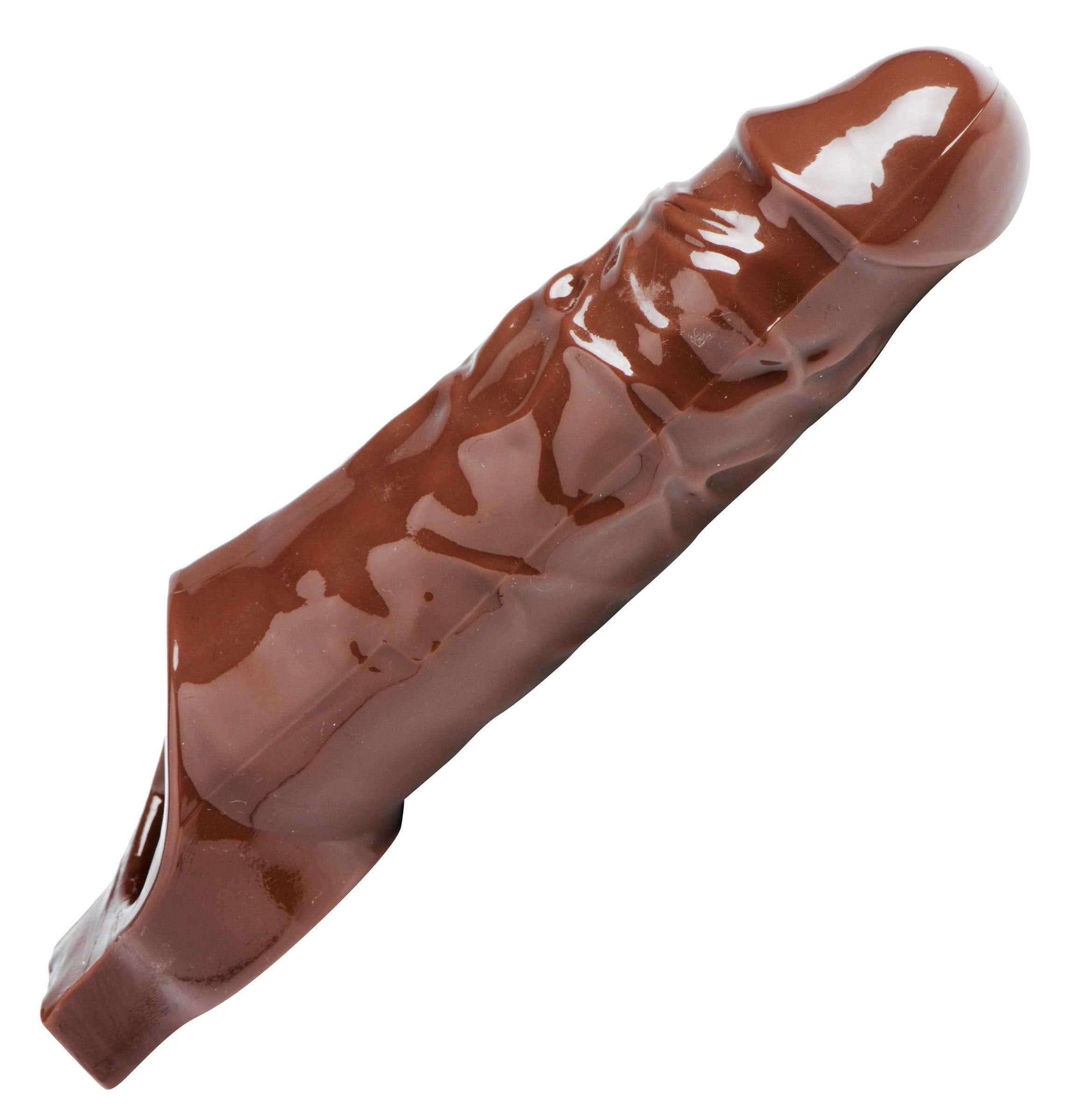 Really Ample Penis Enhancer Sheath - Brown Luxe Ember Essentials