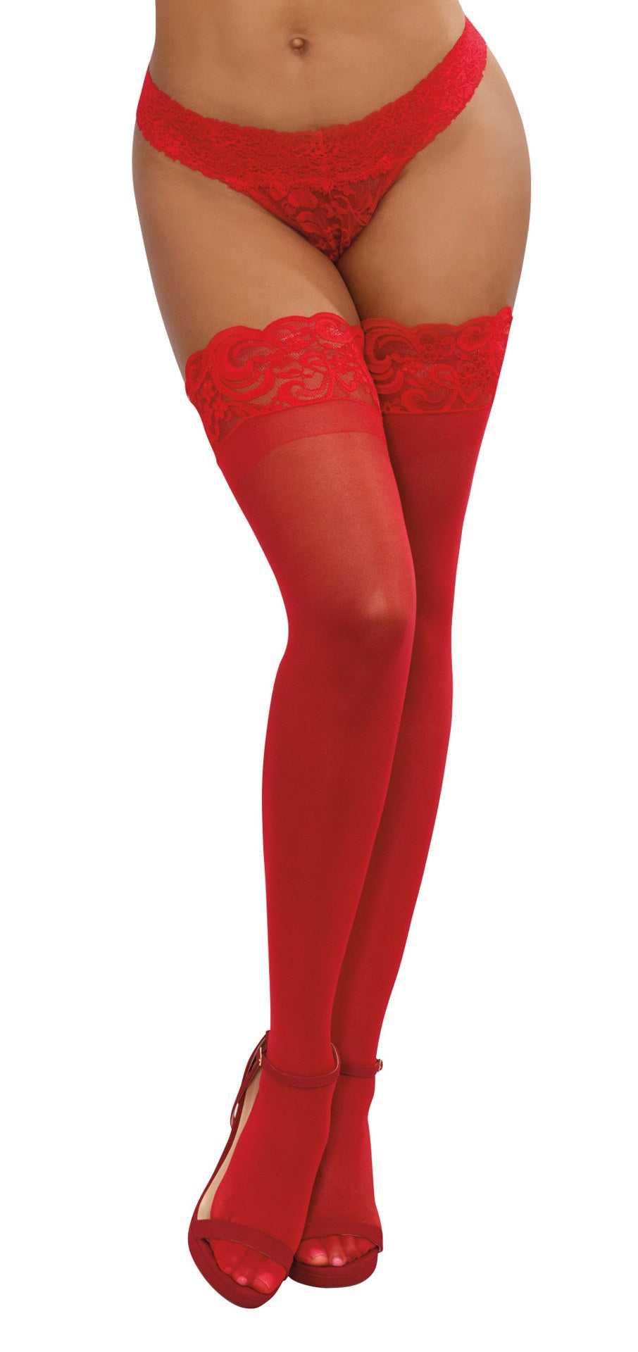 Thigh High - One Size - Red Luxe Ember Essentials