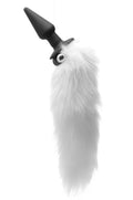 White Fox Tail Vibrating Anal Plug Luxe Ember Essentials
