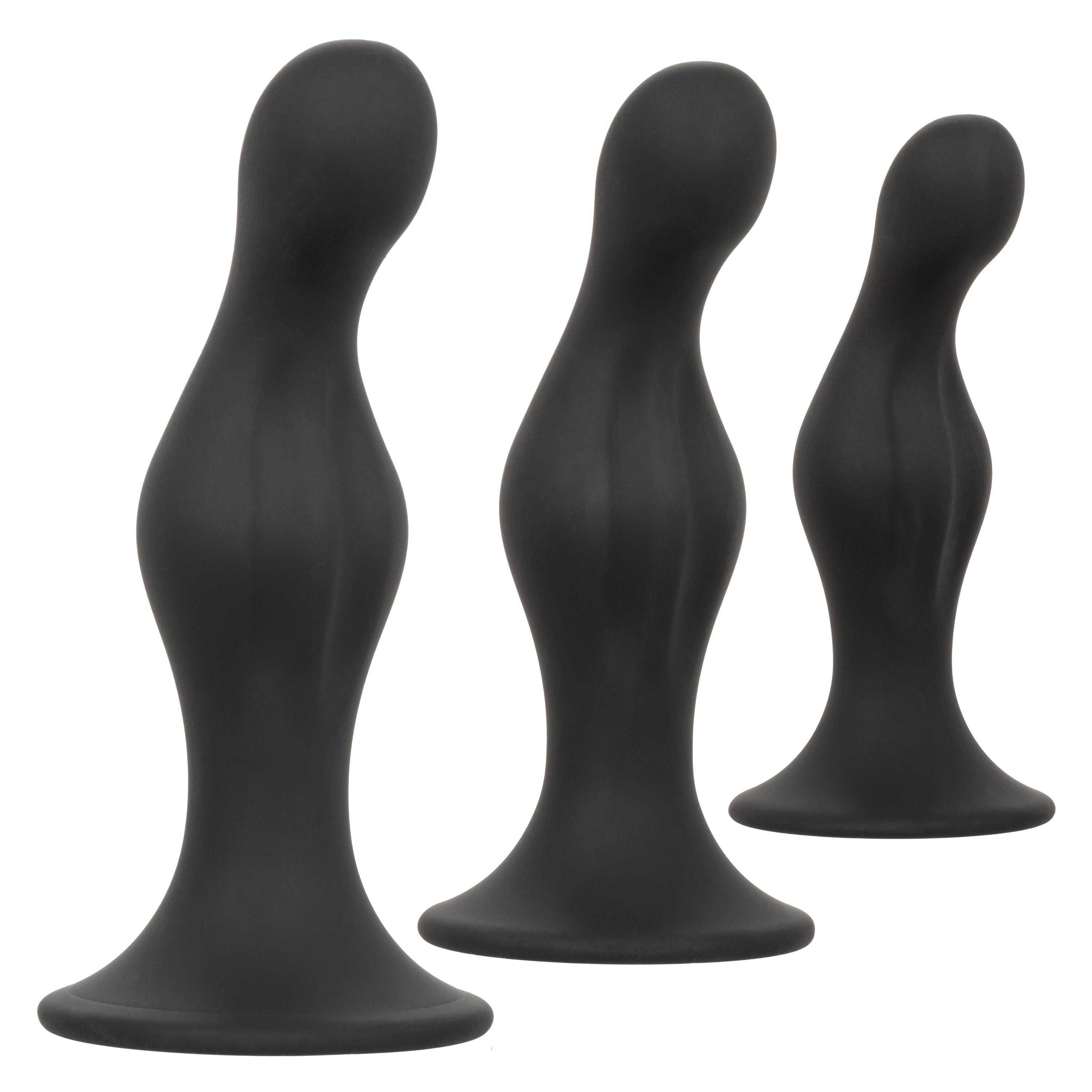 Silicone Anal Ripple Kit - Black Luxe Ember Essentials
