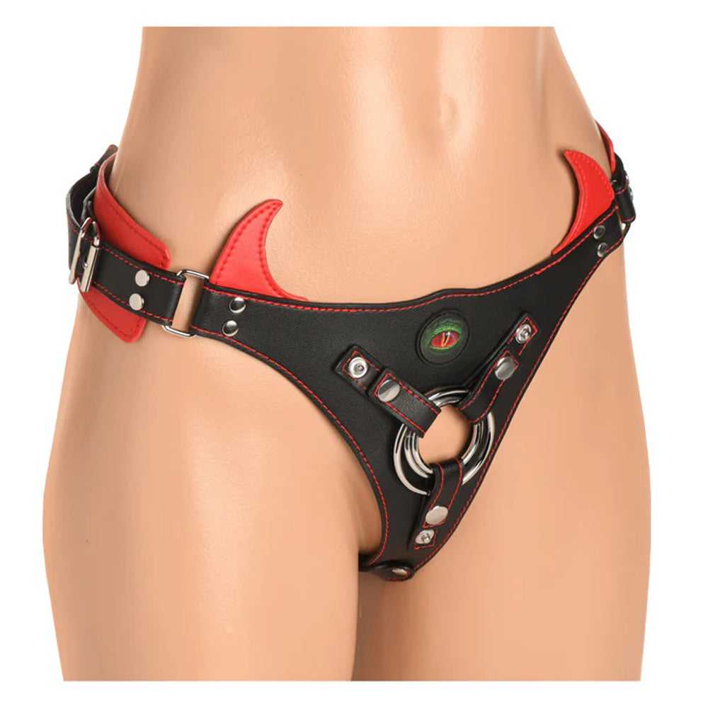 Horny Devil Strap-on Harness Red Luxe Ember Essentials