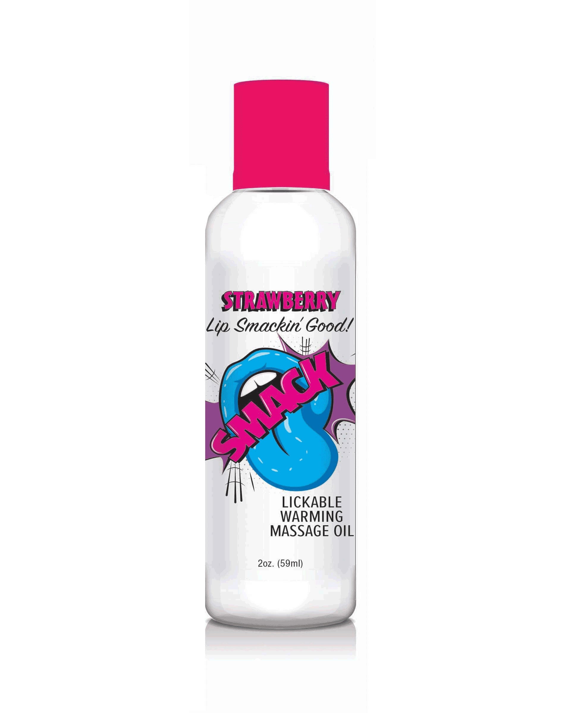 Smack Warming and Lickable Massage Oil - Strawberry 2 Oz Luxe Ember Essentials