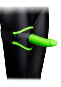 Thigh Strap-on With Silicone Dildo 5.7 Inch - Glow in the Dark Luxe Ember Essentials