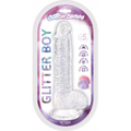 "Cotton Candy - Glitter Boy 6.5 Suction Cup Dildo - Clear HTP3790"