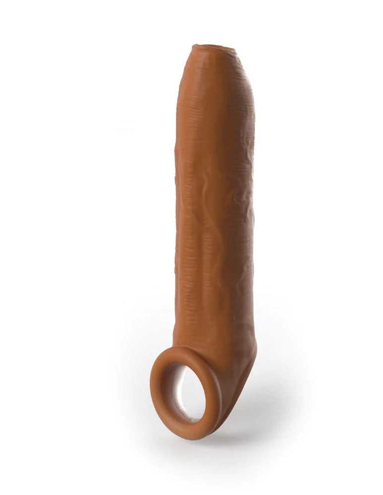 Fantasy X-Tensions Elite Uncut 7 Inch Extension Sleeve With Strap - Tan Luxe Ember Essentials