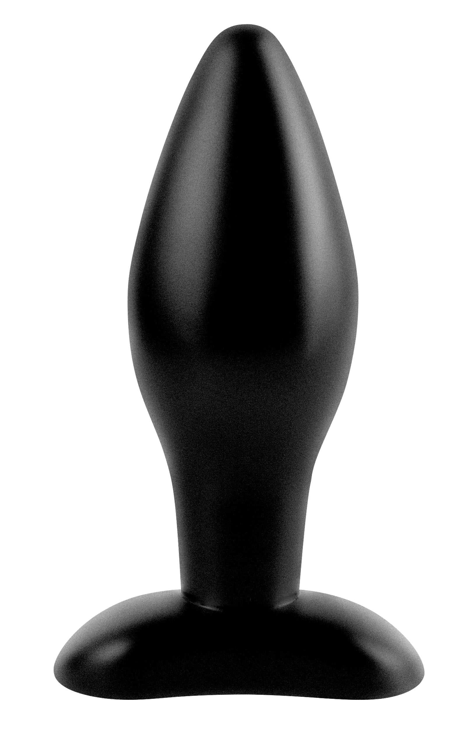 Anal Fantasy Collection Medium Silicone Plug - Black Luxe Ember Essentials