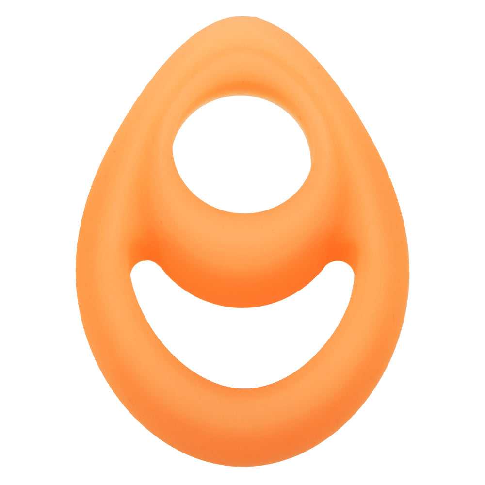 Alpha Glow-in-the-Dark Liquid Silicone Teardrop Ring - Orange Luxe Ember Essentials